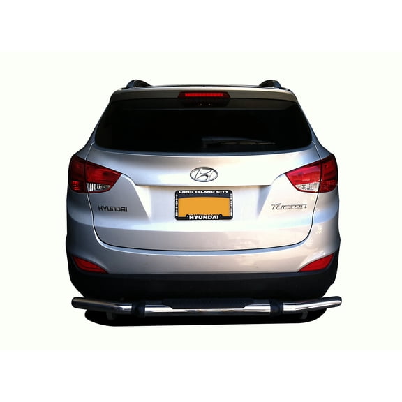 Black Horse Rear Bumper Guard Single Tube Stainless Steel Compatible with 2010-2015 Hyundai Tucson-8D133017SS