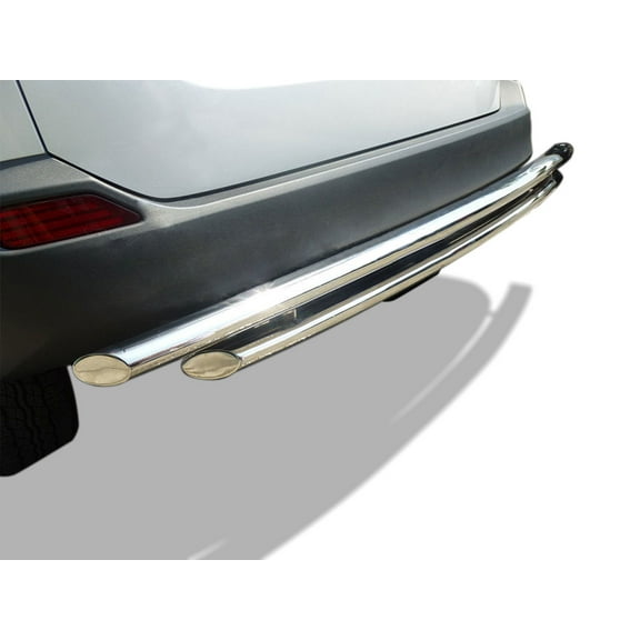 Black Horse Rear Bumper Guard Double Layer Stainless Steel Compatible with 2016-2023 Jeep Renegade-CRDL-JEJ201S