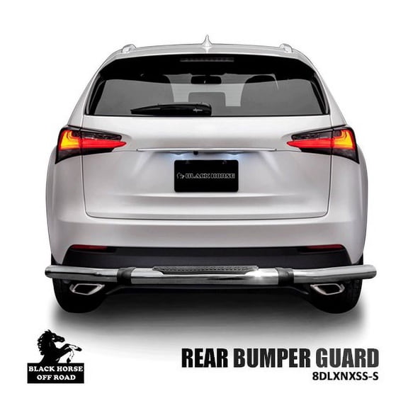 Black Horse Rear Bumper Guard 8DLXNXSS-S For 14-15 Lexus NX Rear Bumper Guards Stainless steel Single Tube with PAD
