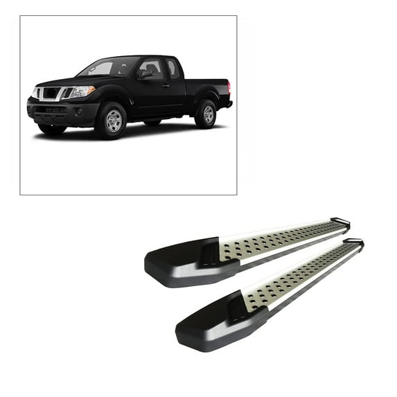 Black Horse Vortex Running Boards Aluminum Compatible with 2005-2021 Nissan Frontier-VO-NIFRKC