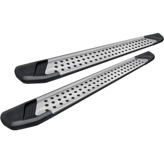 Black Horse Vortex Running Boards Aluminum Compatible with 2005-2024 Nissan Frontier Crew Cab-VO-NIFRCC