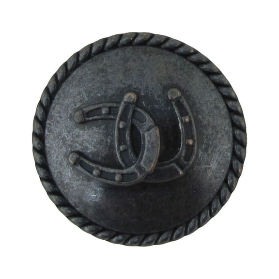 Black Horseshoe Pair Vanity Drawer Pull Kitchen Cupboard Knob Rustic Cabinet Hardware