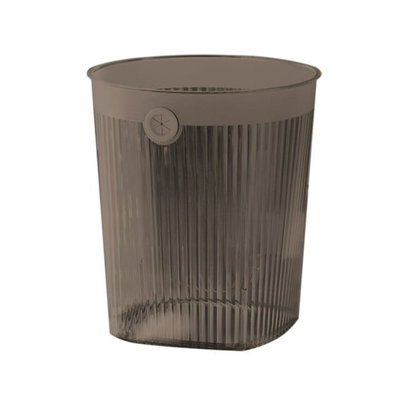 Black Household Kitchen Trash Can Bedroom Bathroom Lidless Bin Small Space Saving Design Black 9.65X8.66X6.3 Inch
