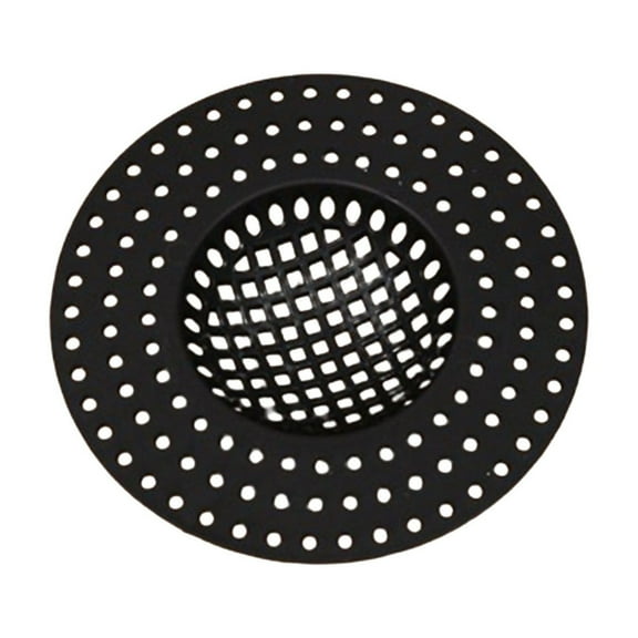 Black Household Sink Filter Drain Strainer Kitchen Bathroom Floor Drain Cover For Hair Food Residue Blockage Prevention Easy To Clean Plastic Mesh Filter For Basin Shower Black