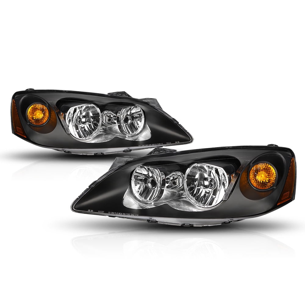 Black Housing Headlight Lamp Amber Turn Signal Reflector for 0510