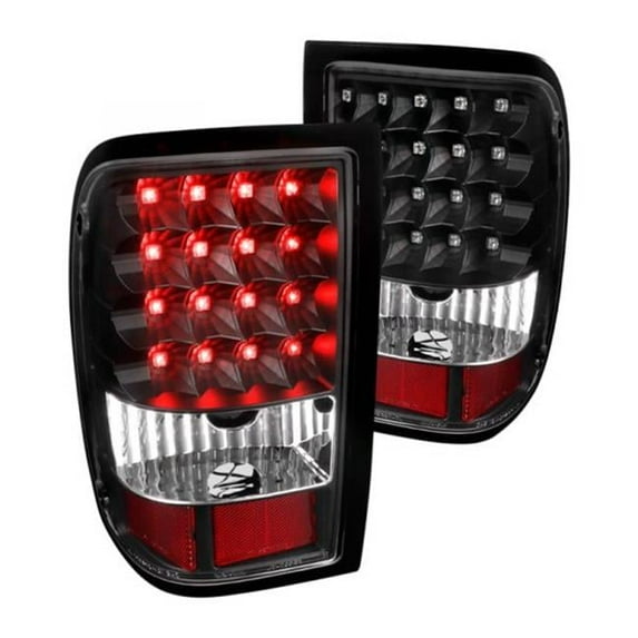 Black Housing with Clear Lens LED Tail Lights for 2006-2011 Ford Ranger