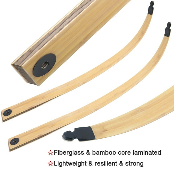 Black Hunter 60" Archery Recurve Bowlimbs, 40 LBS