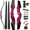 thumbnail image 1 of Black Hunter 60” Original Recurve Bow for Adults American Red Bow Hunting, 1 of 5