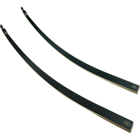 Black Hunter Takedown Longbow Limbs Replacement, 25-60 lbs Square Ends,Fiberglass and Bamboo Sheet Laminated Bow Limbs