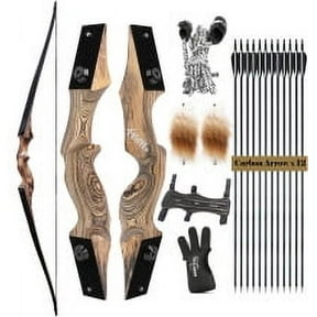 Black Hunter Takedown Recurve Bow LH RH 20-60 lbs Archery Hunting