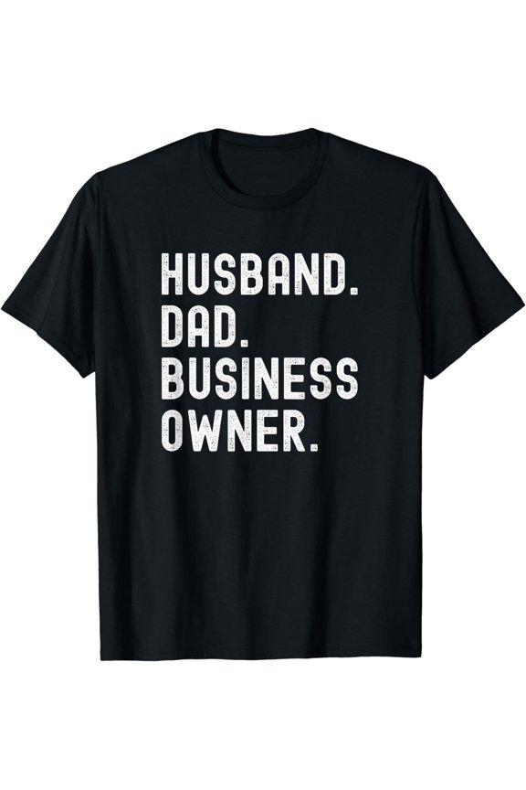Black Husband Dad Business Owner CEO Entrepreneur Men T-Shirt