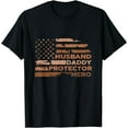 thumbnail image 1 of Black Husband Daddy Protector Hero Flag Fathers day Melanin T-Shirt, 1 of 4