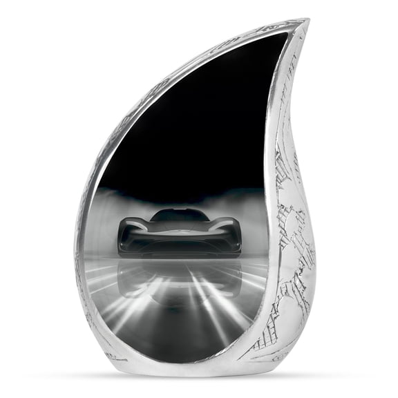 Black Hypercar Mini Urn For Human Ashes Adult Female - Small Keepsake Urns For Human Ashes Male - 3 Inch 1 Pcs