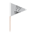thumbnail image 1 of Black I Love You Personalized Gesture Toothpick Triangle Cupcake Toppers Flag, 1 of 3
