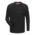 thumbnail image 1 of Black IQ Long Sleeve Henley, 1 of 1