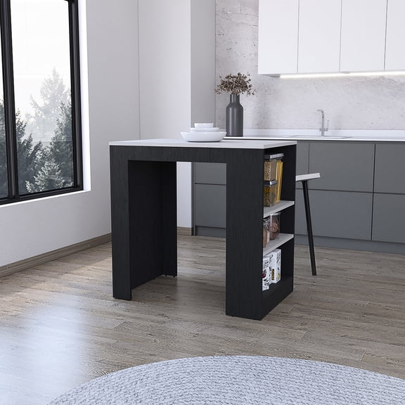 Black/Ibiza Marble Look - Spacious Work Area - Small Floor Spaces - Long - term Use