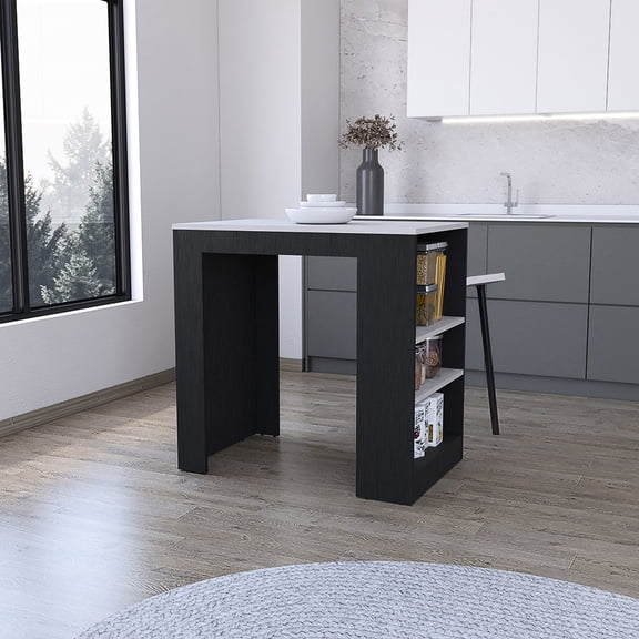 Black/Ibiza Marble Look - Spacious Work Area - Small Floor Spaces - Long - term Use