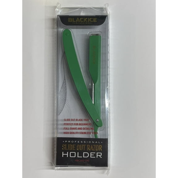 Black Ice Professional Slide Out Razor Holder - Green