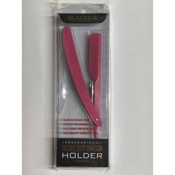 Black Ice Professional Slide Out Razor Holder - Light Pink