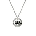 thumbnail image 1 of Black Ice Skates Fast Pitch Affirmation Ring Necklace, 1 of 1