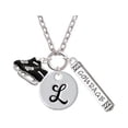 thumbnail image 1 of Black Ice Skates - L - Script Initial Disc Courage Strength Wisdom Zoe Necklace, 1 of 1
