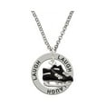 thumbnail image 1 of Black Ice Skates Laugh Affirmation Ring Necklace, 1 of 1