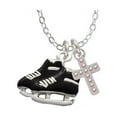 thumbnail image 1 of Black Ice Skates  - Silver Tone Crystal AB Cross Sophia Necklace, 18"+1", 1 of 2