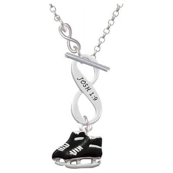 Black Ice Skates - To Infinity Joshua 1:9 Toggle Necklace