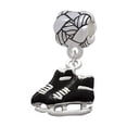 thumbnail image 1 of Black Ice Skates - Woven Rope Charm Bead, 1 of 1