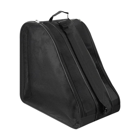 Black Ice Skating Dry Shoes Bags Roller Skates Thickened Shoulder Storage Backpack Large Capacity For Skates Protective Gear Black 15X14Inch
