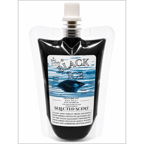 Black Ice Squeezable Wax Melt - Long-Lasting Fragrance (4Ounces)