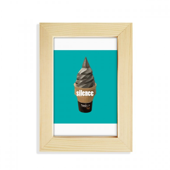 Black Ice Text Outline Freehand Desktop Display Photo Frame Picture Art Painting 5x7 inch