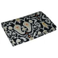 thumbnail image 1 of Black Ikat Print Quilt Indian Kantha Quilt Kantha Bedspread Kantha Blanket Cotton Throw Handmade Quilt Single Size Quilt Bedding, 1 of 4