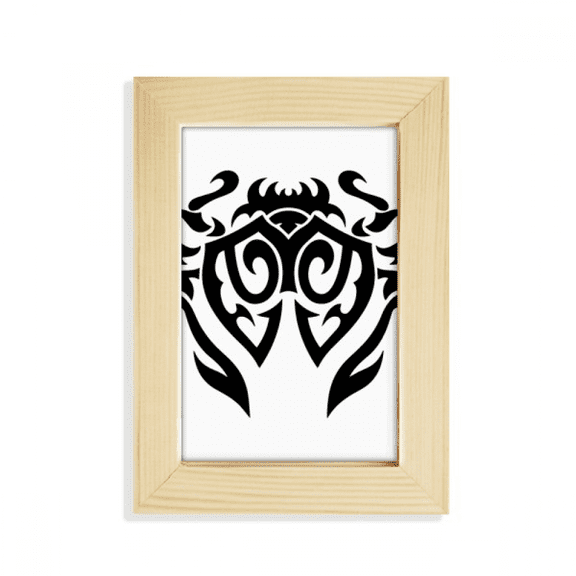 Black Illustration Spider Insect Pattern Desktop Display Photo Frame Picture Art Painting 5x7 inch