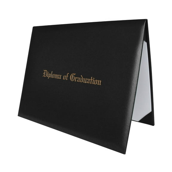 Endea Graduation Black Imprinted Diploma Cover for 8.5" x 11" diploma