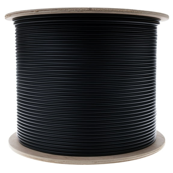 Black Indoor/Outdoor Armored OM3 50/125 Multimode Optical Fiber Cable, Corning, 12 Strand, Spool, 500 ft