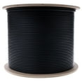 thumbnail image 1 of Indoor/Outdoor Fiber Optic Cable - 2 Fiber OM3 Multimode 50/125, 10Gbit, Riser Rated - Black, 1000ft Spool, 1 of 7