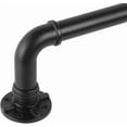 thumbnail image 1 of Black Industrial Curtain Rod for Windows 66-120 Inches - Rustic 1 Inch Rod for Indoor or Outdoor Use, Adjustable from 30 to 120 Inches, 1 of 7