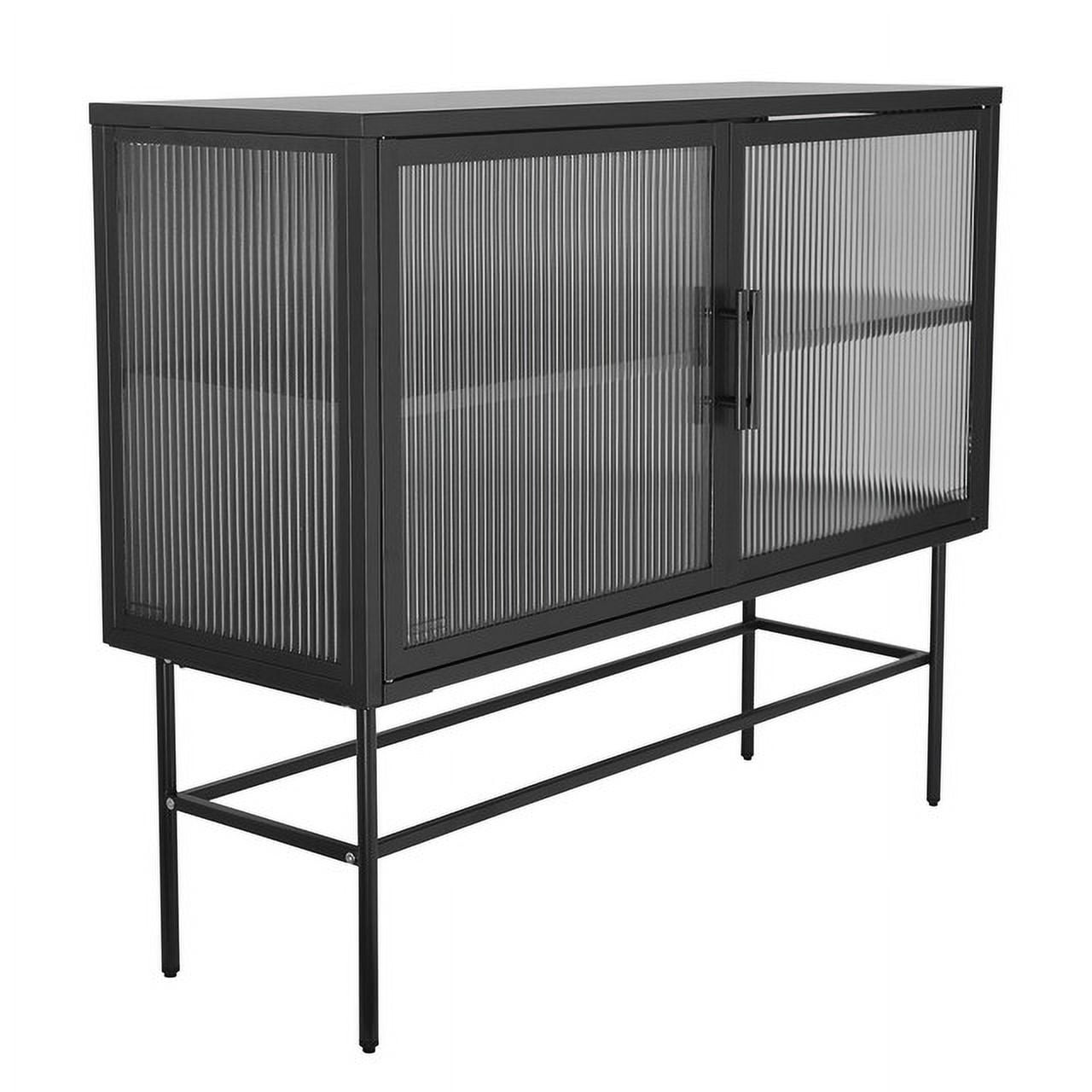 Black Industrial Storage Double Mesh Doors, Adjustable