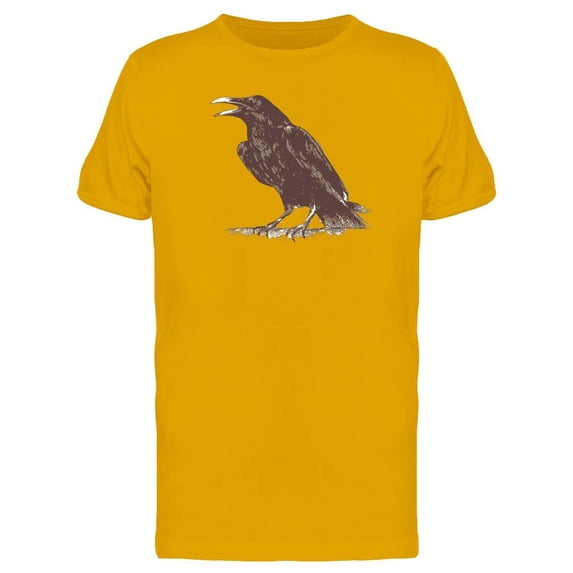 Black Ink Crow Sketch Tee Men's -Image by Shutterstock