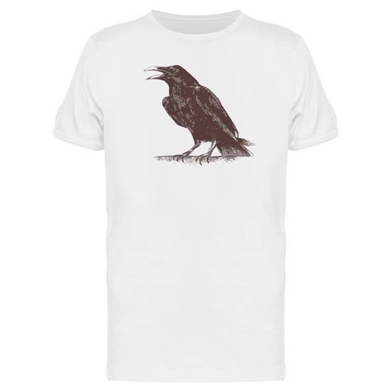 Black Ink Crow Sketch Tee Men's -Image by Shutterstock