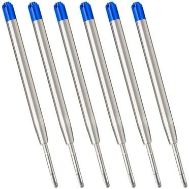 Black Ink Refills (6pcs), Replaceable Ballpoint Pen Refills, 1mm Medium Tip