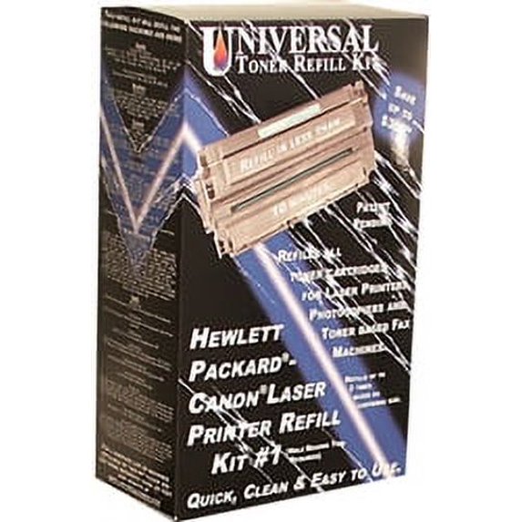 Black Inkjet Refill Kit - 3 to 7 Refills Compatible Universal by Around The Ofice ®