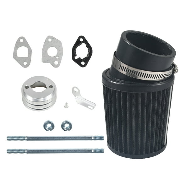 Black Inlet Air Filter Kit For Go Karts & Mini Bikes with 212cc 6.5HP Predator Engine