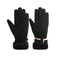thumbnail image 1 of Black Insulated Gloves With Thickened Quilting And Water-Resistant Layer For Cold Weather Use With Touchscreen Functionality, 1 of 7