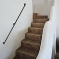 thumbnail image 1 of Black Intdoor Handrail Stair Railing Wall Mount Hand Rails Black Finished Round Black, 1 of 22