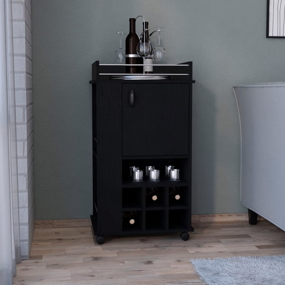 Black - Interlocking & Clear Instructions - Home Bar Decor - Secure and Easy Assembly