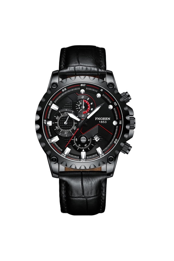 Black Internet celebrity waterproof sports fashion trend stainless steel quartz men's watch