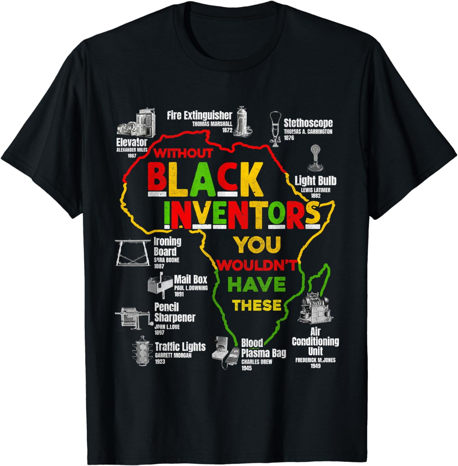 History Of Black Inventors Black History Month T-Shirt History Of Black Inventors Black History Month T-Shirt