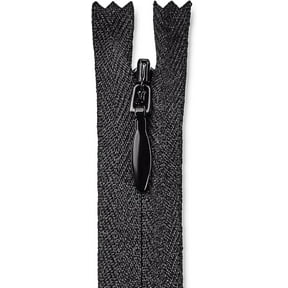 Black Invisible Zipper 10 Inch Non-Separating Nylon Heavy-Duty Hidden Zipper for Sewing, Crafts & Garments